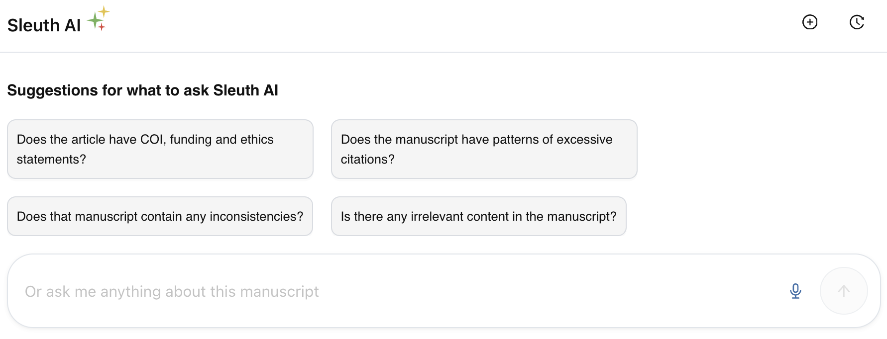 Sleuth AI article investigation interface